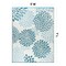 World Rug Gallery Modern Floral Aloha Reversible Recycled Plastic 5' X 7' Blue Outdoor Rug 6069BLUE5X7 - alternate 6